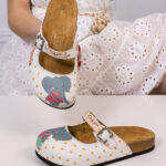 Sabot anatomico colorato con sottopiede in scamosciata /