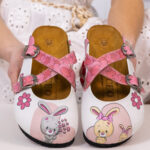 Sabot anatomico colorato con sottopiede in scamosciata / Sabot anatomico colorato con sottopiede in scamosciata /