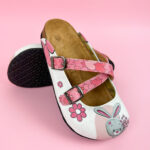 Sabot anatomico colorato con sottopiede in scamosciata / Sabot anatomico colorato con sottopiede in scamosciata /