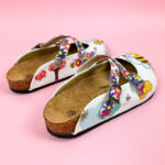 Sabot anatomico colorato con sottopiede in scamosciata /