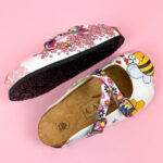 Sabot anatomico colorato con sottopiede in scamosciata /