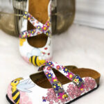 Sabot anatomico colorato con sottopiede in scamosciata /