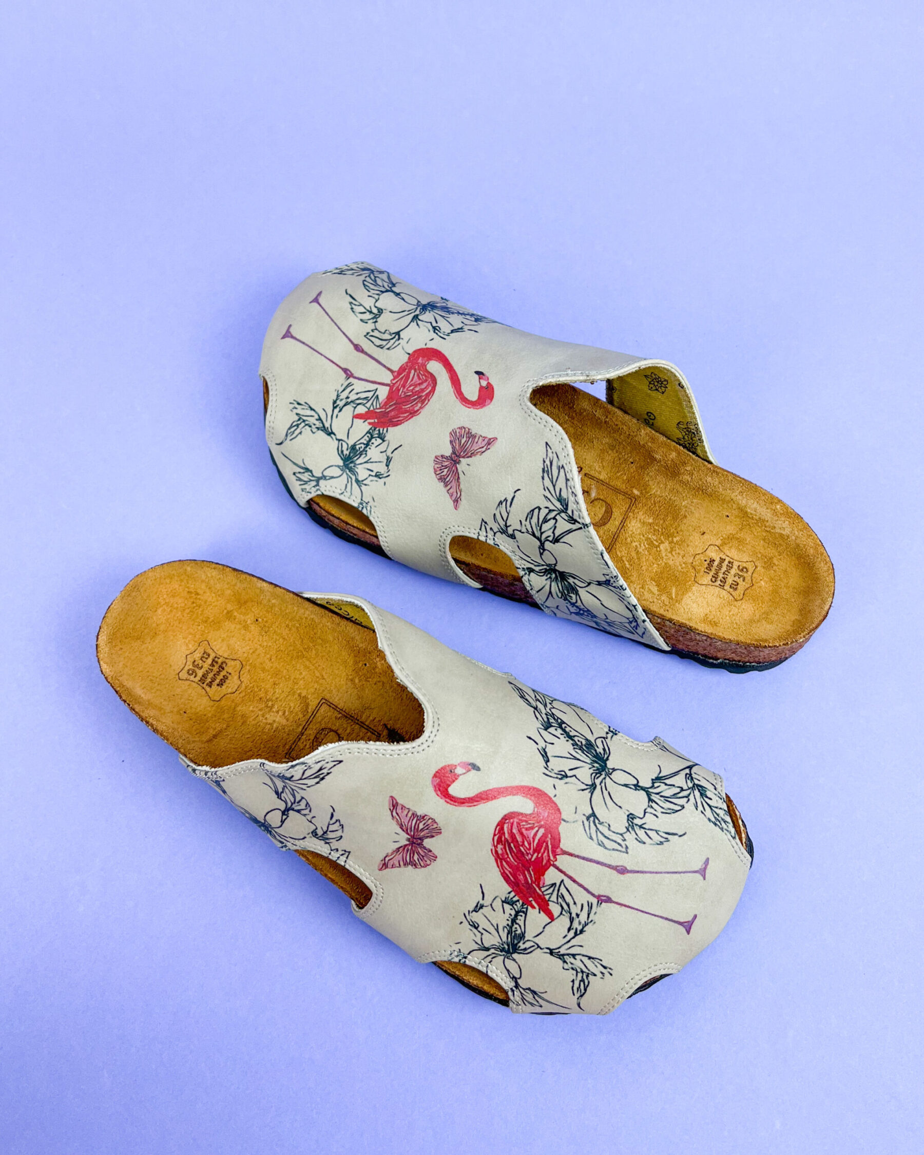 Sabot anatomico colorato con sottopiede in scamosciata