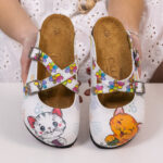 Ciabatte tipo sabot da donna fatte a mano con plantare ortopedico in vera pelle 700070 / Ciabatte tipo sabot da donna fatte a mano con plantare ortopedico in vera pelle 700070 /