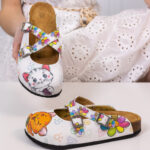 Ciabatte tipo sabot da donna fatte a mano con plantare ortopedico in vera pelle 700070 / Ciabatte tipo sabot da donna fatte a mano con plantare ortopedico in vera pelle 700070 /