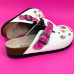 Sabot anatomico colorato con sottopiede in scamosciata / Sabot anatomico colorato con sottopiede in scamosciata /