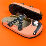 Ciabatte tipo sabot da donna fatte a mano con plantare ortopedico in vera pelle 700078 / Ciabatte tipo sabot da donna fatte a mano con plantare ortopedico in vera pelle 700078 /