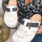 Ciabatte per medici con sottopiede in scamosciata / Ciabatte per medici con sottopiede in scamosciata /