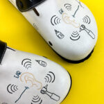 Ciabatte per medici con sottopiede in scamosciata / Ciabatte per medici con sottopiede in scamosciata /