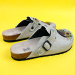 Ciabatte tipo sabot da donna fatte a mano con plantare ortopedico in vera pelle 700083 / Ciabatte tipo sabot da donna fatte a mano con plantare ortopedico in vera pelle 700083 /