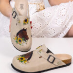 Ciabatte tipo sabot da donna fatte a mano con plantare ortopedico in vera pelle 700083 / Ciabatte tipo sabot da donna fatte a mano con plantare ortopedico in vera pelle 700083 /