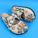 Sabot anatomico colorato con sottopiede in scamosciata /