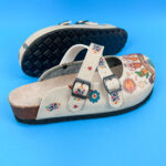 Sabot anatomico colorato con sottopiede in scamosciata /