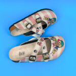 Sabot anatomico colorato con sottopiede in scamosciata / Sabot anatomico colorato con sottopiede in scamosciata /