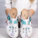 Ciabatte per dentisti con sottopiede in scamosciata / Ciabatte per dentisti con sottopiede in scamosciata /