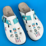 Ciabatte per dentisti con sottopiede in scamosciata / Ciabatte per dentisti con sottopiede in scamosciata /