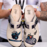 Sabot anatomico colorato con sottopiede in scamosciata /