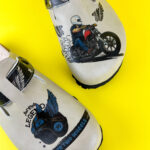 Sabot anatomico colorato con sottopiede in scamosciata /