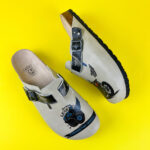 Sabot anatomico colorato con sottopiede in scamosciata /