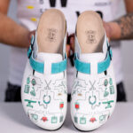 Ciabatte per medici con sottopiede in scamosciata /