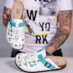 Ciabatte per medici con sottopiede in scamosciata /