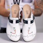 Ciabatte per medici con sottopiede in scamosciata / Ciabatte per medici con sottopiede in scamosciata /