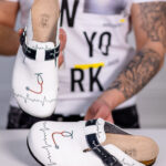 Ciabatte per medici con sottopiede in scamosciata / Ciabatte per medici con sottopiede in scamosciata /