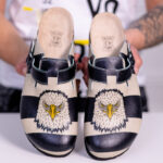 Sabot anatomico colorato con sottopiede in scamosciata /