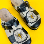 Sabot anatomico colorato con sottopiede in scamosciata /