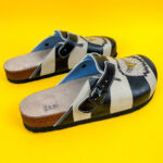 Sabot anatomico colorato con sottopiede in scamosciata /