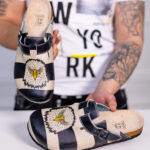 Sabot anatomico colorato con sottopiede in scamosciata /