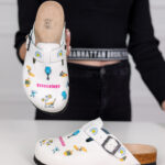 Ciabatte per medici con sottopiede in scamosciata / Ciabatte per medici con sottopiede in scamosciata /