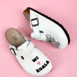 Sabot anatomico colorato con sottopiede in scamosciata / Sabot anatomico colorato con sottopiede in scamosciata /