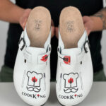 Ciabatte per cucina con sottopiede in scamosciata / Ciabatte per cucina con sottopiede in scamosciata /