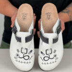 Ciabatte per medici con sottopiede in scamosciata /