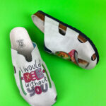 Sabot anatomico colorato con sottopiede in scamosciata / Sabot anatomico colorato con sottopiede in scamosciata /