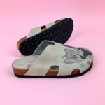 Sabot anatomico colorato con sottopiede in scamosciata /