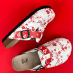 Sabot anatomico colorato con sottopiede in scamosciata /