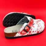 Sabot anatomico colorato con sottopiede in scamosciata /