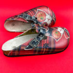 Ciabatte tipo sabot da donna fatte a mano con plantare ortopedico in vera pelle 700178 /