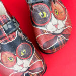 Ciabatte tipo sabot da donna fatte a mano con plantare ortopedico in vera pelle 700178 /