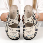 Sabot anatomico colorato con sottopiede in scamosciata /