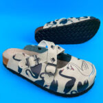 Sabot anatomico colorato con sottopiede in scamosciata /