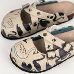 Sabot anatomico colorato con sottopiede in scamosciata /