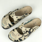 Sabot anatomico colorato con sottopiede in scamosciata /