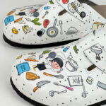 Ciabatte per cucina con sottopiede in scamosciata /