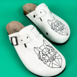 Sabot anatomico colorato con sottopiede in scamosciata / Sabot anatomico colorato con sottopiede in scamosciata /