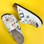 Ciabatte per cucina con sottopiede in scamosciata /