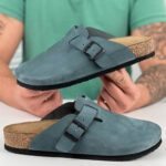 Sabot anatomico da uomo in scamosciata /