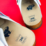 Sabot anatomico colorato con sottopiede in pelle /